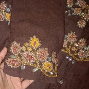 Heavy Brown Embroidered Suit