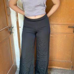 Black Satin Trousers Size S