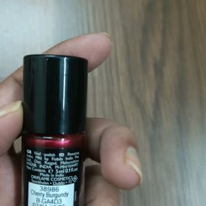 Oriflame On Colour Cherry Burgundy Nail Polish