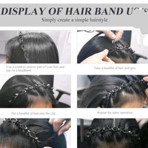 Twister Black Embellished Hair Band