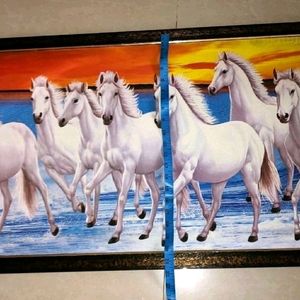 7 Horses Running Painting