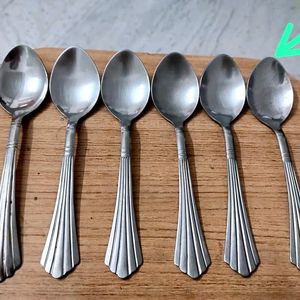 6 Pcs Steel Spoons Set