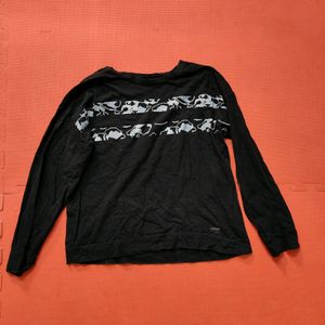 Black Full Sleeves T Shirt (Women's)