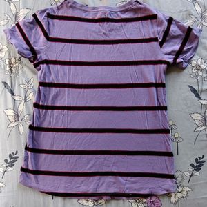 Max  Purple Striped Tshirt