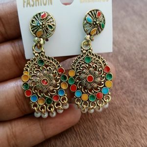 New Golden Colourful Earrings