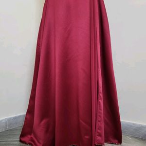 Plus Size Satin Gown