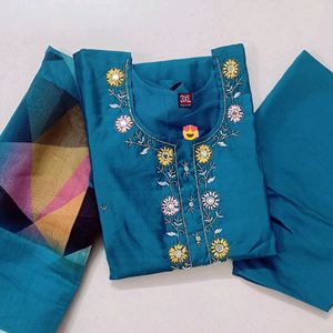 Blue Fancy Kurthi