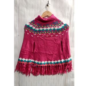 High Neck poncho For girl's