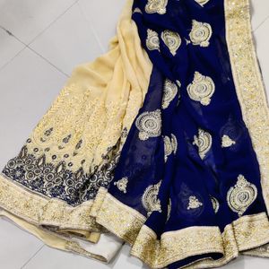 Full Embroidery & Stone Work Saree