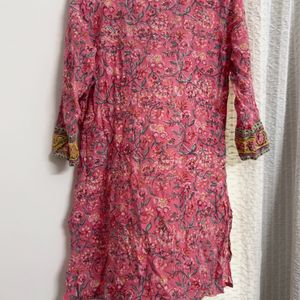 Fabindia Short Pink Kurti