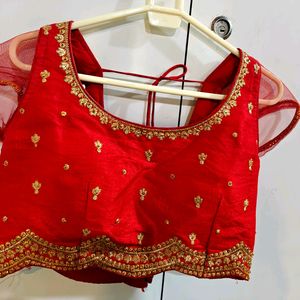 Red Work Blouse