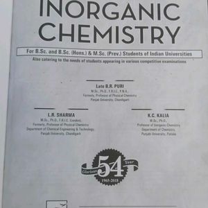 Chemistry INORGANIC for B.Sc&M.Sc