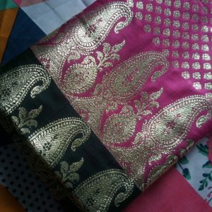 Pure Benarasi Saree(pink& Green)