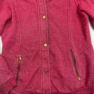 Dark Red Zipper Overwear