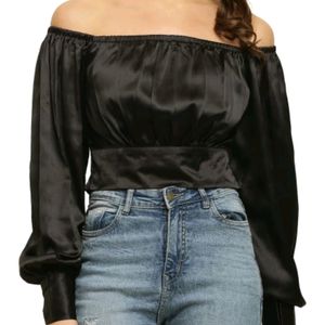 Black Satin Top