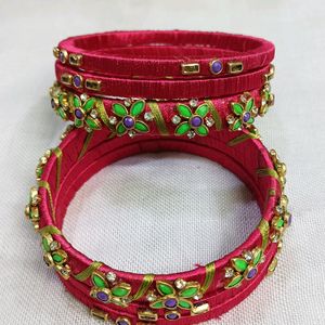 Silk thread Bangle Set