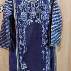 Women Purple Embellished Kurta