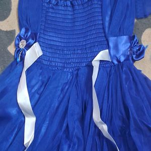 cute small girls blue colour gown