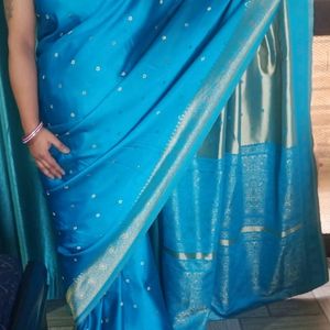 Saree With Stitched Blouse