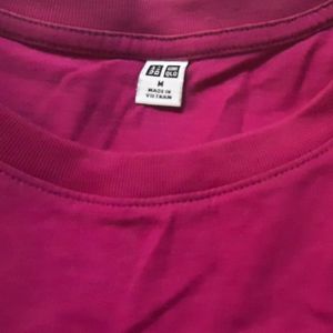 Price Drop: UNIQLO Hot Pink Cotton Tee