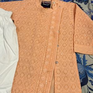 Peach Colour Kurta Pajama