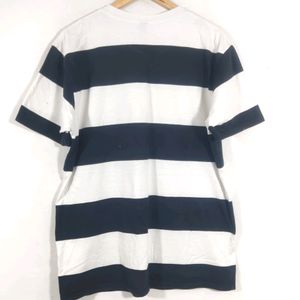 As Black And White Round Neck T-shirt (men's)