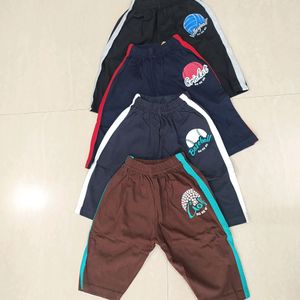 New unused Cotton 3/4 Pants For Kids four pieces