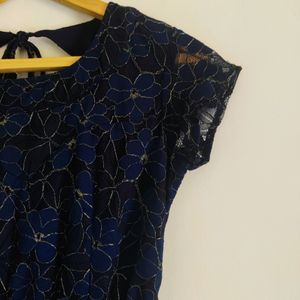 Dark Blue Lace Dress