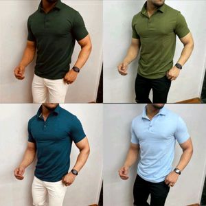 Basic Polo Collar Tshirt- Four Piece Combo