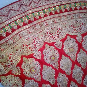 pretty red  bridal lehnga.