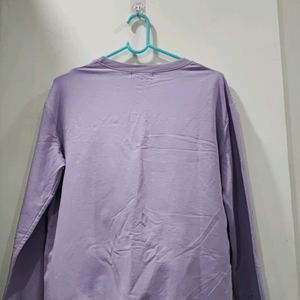 Purple Crew Neck Burberry Sweatshirt