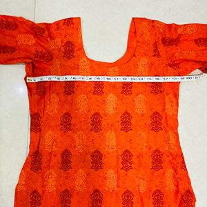 Cotton Orange Kurta