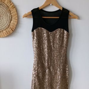 Gold Sequin Mini Dress From UK