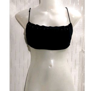 Black Crop Top For Girl's