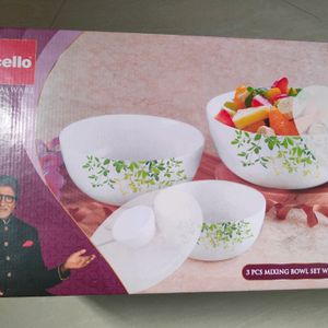 3 PCS Mixing Bowl Set With LID