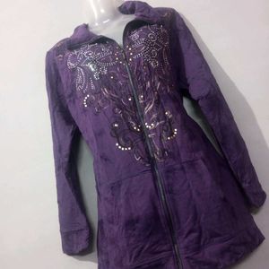 Very Beautiful Purple 💜 Jacket With Zip