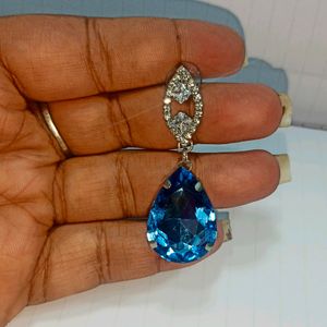 Platinum Blue Earrings