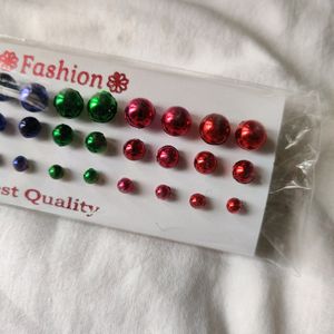 Pack of 18 pairs small studs / Resin Stud Earring