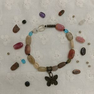 Pinteresty Stone Bracelet With Butterfly Charm