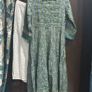 ethnic gown with plazzo