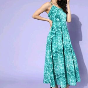 Sea Green Sleevless Maxi Dress