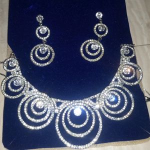 Diamond Stone Necklace Set