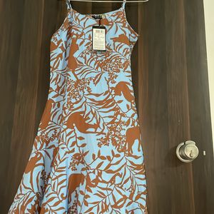 A Line Fish Cut Maxi Dress