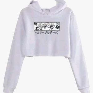 Women 'S Casual Regular Fit Crop Hoodie Anime Girl