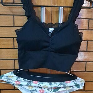 Combo Of Three Imported Fabric Bra  Come  Top