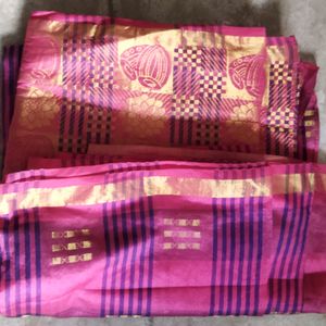 Pink With Purple Saree