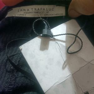 Zara Trafaluc Metallic Black Dress
