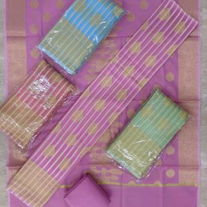 Banarasi Cotton Suit Salwar And Dupatta