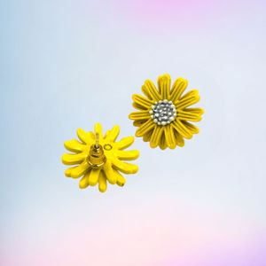 Yellow Flower Earrings