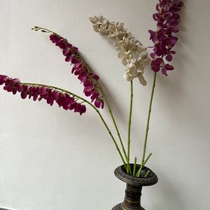 4 Artificial Orchid Flowers Combo